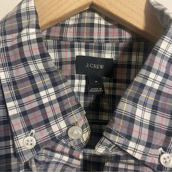 J. Crew Men's Plaid 100% Cotton Button Down Shirt Size M - Picture 3 of 3